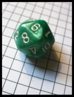 Dice : Dice - 20D - Pearl Green With White Numerals